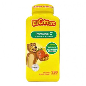 美国LIL CRITTERS小熊维生素C+锌+D软糖290粒