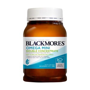澳洲BLACKMORES无腥味小粒dha鱼油软胶囊欧米伽omega3 400粒
